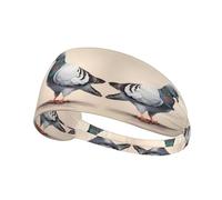 Fascia elastica sportiva per capelli YYHWHJDE Cute Pigeon Pattern Soft, traspirante, ad asciugatura rapida