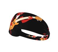 Fascia elastica sportiva per capelli YYHWHJDE Devil che suona la chitarra, asciugatura rapida, traspirante