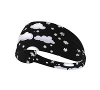 Fascia elastica sportiva per capelli YYHWHJDE fiocchi di neve Falling in The Clouds Stampe Athletic Band per donne e uomini