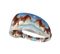 Fascia elastica sportiva per capelli YYHWHJDE Flying Dragon in The Sky Stampe Spandex, morbida, traspirante, ad asciugatura rapida