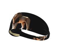 Fascia elastica sportiva per capelli YYHWHJDE Il leone sotto la croce con stampe atletiche per donne e uomini