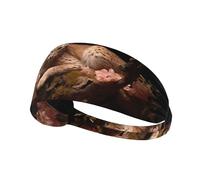 Fascia elastica sportiva per capelli YYHWHJDE Leopard Cat in a Dead Tree Stampe Spandex, morbido, traspirante, ad asciugatura rapida