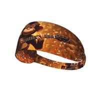 Fascia elastica sportiva per capelli YYHWHJDE Monkey Music Pattern morbido, traspirante, ad asciugatura rapida