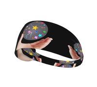 Fascia elastica sportiva per capelli YYHWHJDE Planet sul palmo della mano, in spandex, morbida, traspirante, ad asciugatura rapida