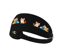 Fascia elastica sportiva per capelli YYHWHJDE Puppy and Kitten Talking Pattern Spandex, morbida, traspirante, ad asciugatura rapida