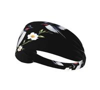 Fascia elastica sportiva per capelli YYHWHJDE rondini e fiori stampe Athletic Band per donne e uomini