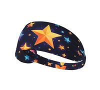 Fascia elastica sportiva per capelli YYHWHJDE Shining Stars in the night sky Pattern ad asciugatura rapida, traspirante