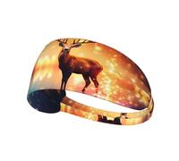 Fascia elastica sportiva per capelli YYHWHJDE Spirit Deer in The Starlight Stampe Athletic Band per donne e uomini