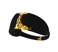 Fascia elastica sportiva per capelli YYHWHJDE Super Cute Baby Giraffe Stampe Athletic Band per donne e uomini