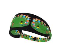 Fascia elastica sportiva per capelli YYHWHJDE The friend who spins in circles Pattern Soft, traspirante, Quick-Dry