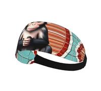 Fascia elastica sportiva per capelli YYHWHJDE The Silent Monkey Pattern Soft, traspirante, ad asciugatura rapida