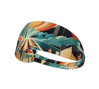 Fascia elastica sportiva per capelli YYHWHJDE Un mondo colorato Immagine morbida, traspirante, ad asciugatura rapida