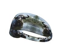 Fascia elastica sportiva per capelli YYHWHJDE Water Buffalo modello ad asciugatura rapida, traspirante