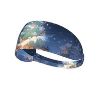 Fascia elastica sportiva YYHWHJDE Snowy albero di Natale modello ad asciugatura rapida, traspirante