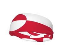 Fascia elastica traspirante unisex per corsa, fitness, yoga e altri sport, con bandiera della Groenlandia