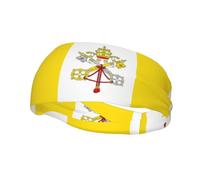 Fascia elastica unisex, con bandiera del Vaticano, basket, per esercizi, corsa, ciclismo, yoga, fitness, fascia per il sudore,
