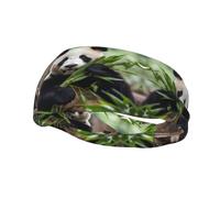 Fascia elastica unisex con panda nella foresta di bambù e basket, per esercizi, corsa, ciclismo, yoga, fitness