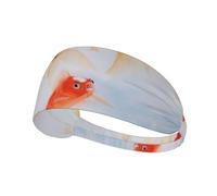 Fascia elastica unisex con piccoli pesci rossi che nuotano nell'acqua, stampa su entrambi i lati, ideale come regalo per amici amanti dello sport, familiari