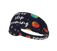 Fascia elastica unisex con stampa di pianeti carini su entrambi i lati, ideale come regalo per amici amanti dello sport, familiari