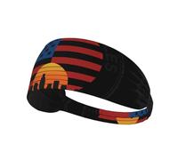 Fascia elastica unisex con stampa USA Los Angele su entrambi i lati, ideale come regalo per amici amanti dello sport, famiglia