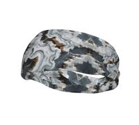 Fascia elastica unisex con texture marmorizzata per basket, corsa, ciclismo, yoga, fitness, fascia per il sudore,