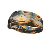 Fascia elastica unisex per la testa, con pianeta a terra, basket, per esercizi, corsa, ciclismo, yoga, fitness, fascia per il sudore,