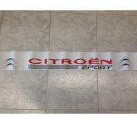 Fascia fascione banda parasole adesivo adesiva esterno Citroen Sport bianco/a