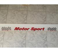 Fascia fascione banda parasole adesivo esterno Motor Sport bianco bianca