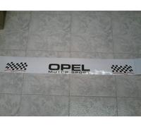 Fascia fascione Banda ripara parasole adesivo esterno Opel Motor Sport bianco