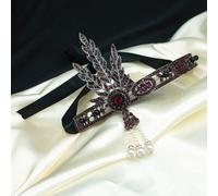 Fascia Flapper Grande Gatsby Copricapo Ruggenti 1920s Copricapo IN Verde o Rosso