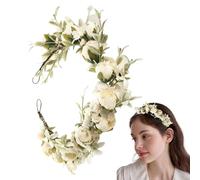 Fascia floreale - ghirlanda di fiori da sposa regolabile | accessorio per capelli floreali artificiali per festival di accessori fotografici ed eventi da sposa, copricapo