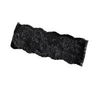 Fascia floreale smerlata per capelli morbidi in pizzo, Black | Accessorio Trucco per la cura della pelle Routine toelettatura quotidiana Stile viaggio