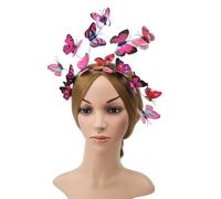 Fascia for capelli a farfalla for donna - Ornamento for capelli perfetto for festival, costumi e servizi fotografici(Hot Pink)