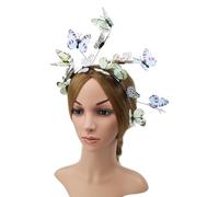 Fascia for capelli a farfalla for donna - Ornamento for capelli perfetto for festival, costumi e servizi fotografici(Silver)