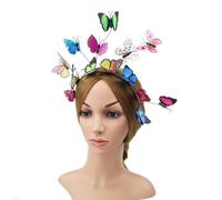 Fascia for capelli a farfalla for donna - Ornamento for capelli perfetto for festival, costumi e servizi fotografici(Multicolor)