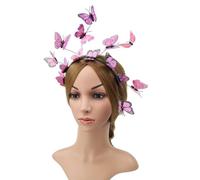Fascia for capelli a farfalla for donna - Ornamento for capelli perfetto for festival, costumi e servizi fotografici(pink)