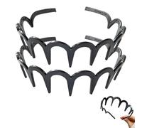 Fascia For Capelli A Forma Di U Bifacciale Da Donna/ragazza: Pettine Alto In Stile Coreano, Delicato Sui Capelli, Accessorio For Capelli Voluminoso(2PCS Black)