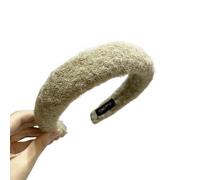 Fascia for capelli a tesa larga for il lavaggio dei capelli, con anello for capelli anti-pressione for uno styling confortevole e for l'uso all'aperto(3.5cmkhaki)