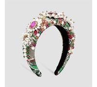 Fascia for capelli con geometria barocca for donna, fasce for fiori con strass, fascia for capelli di lusso, gioielli for capelli da sposa(GN)