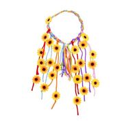 Fascia for capelli con ghirlanda di margherite e girasoli - Accessorio floreale for capelli for le vacanze al mare(A)