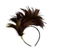 Fascia for capelli con piume Boho, decorazione for la testa, fascia for capelli da esibizione di danza, accessori for capelli for festival di Halloween(H)