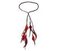 Fascia for capelli con piume di pavone indiano for donne Boho Festival Copricapo con piume Corda for capelli Accessori for capelli Gioielli for la testa(0445)