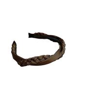 Fascia for capelli con treccia retrò incrociata for donna - Accessori for capelli alla moda for la pressione del viso e l'uso quotidiano(Brown)