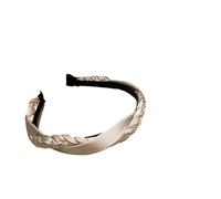 Fascia for capelli con treccia retrò incrociata for donna - Accessori for capelli alla moda for la pressione del viso e l'uso quotidiano(Beige)