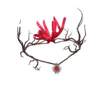 Fascia for capelli da elfo, copricapo da elfo Foglia di fata con strass Fascia for capelli fatta a mano da elfo principessa Copricapo da matrimonio nella foresta Corona di fiori for accessori cosplay