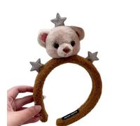 Fascia for capelli, fascia for capelli, fascia for capelli da donna, fascia for capelli con fiori in tessuto, fascia for capelli con orsetto imbottito di cartoni animati for trucco da donna, trasmissi