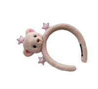 Fascia for capelli, fascia for capelli, fascia for capelli da donna, fascia for capelli con fiori in tessuto, fascia for capelli con orsetto imbottito di cartoni animati for trucco da donna, trasmissi