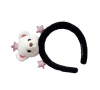 Fascia for capelli, fascia for capelli, fascia for capelli da donna, fascia for capelli con fiori in tessuto, fascia for capelli con orsetto imbottito di cartoni animati for trucco da donna, trasmissi