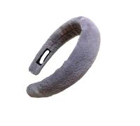 Fascia for capelli in peluche Furry Good Feel for donna - Accessori for capelli in spugna imitazione for un look elegante(Grayandblue)