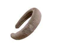 Fascia for capelli in peluche Furry Good Feel for donna - Accessori for capelli in spugna imitazione for un look elegante(Graycoffee)
